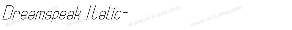 Dreamspeak Italic字体转换
